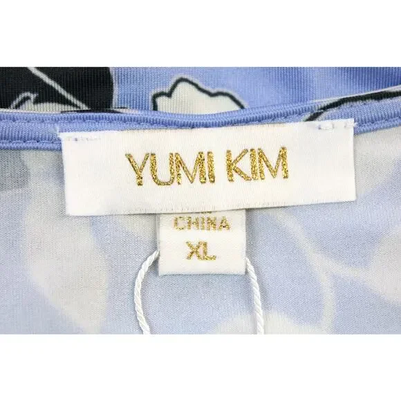 NEW Yumi Kim Maternity XL Hold Tight Dress Wonderful Life Blue Floral Stretchy - Picture 8 of 14